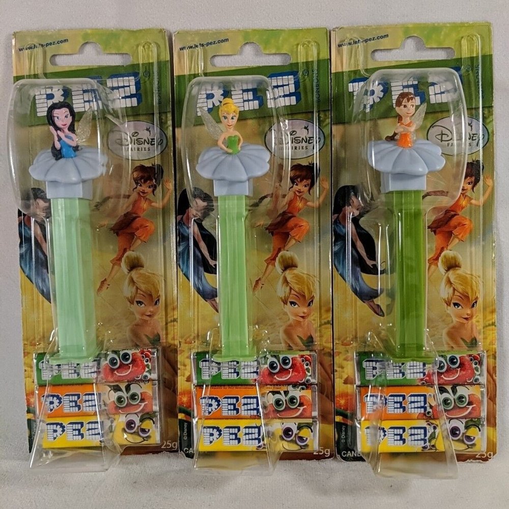 Pez Candy Dispensers Disnet Tinkerbell Fawn Silvermist New Set of 3 SEALED